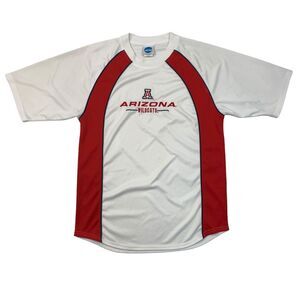 Vintage Arizona Wildcats T Shirt Mens M Medium White NCAA Performance Crew Tee